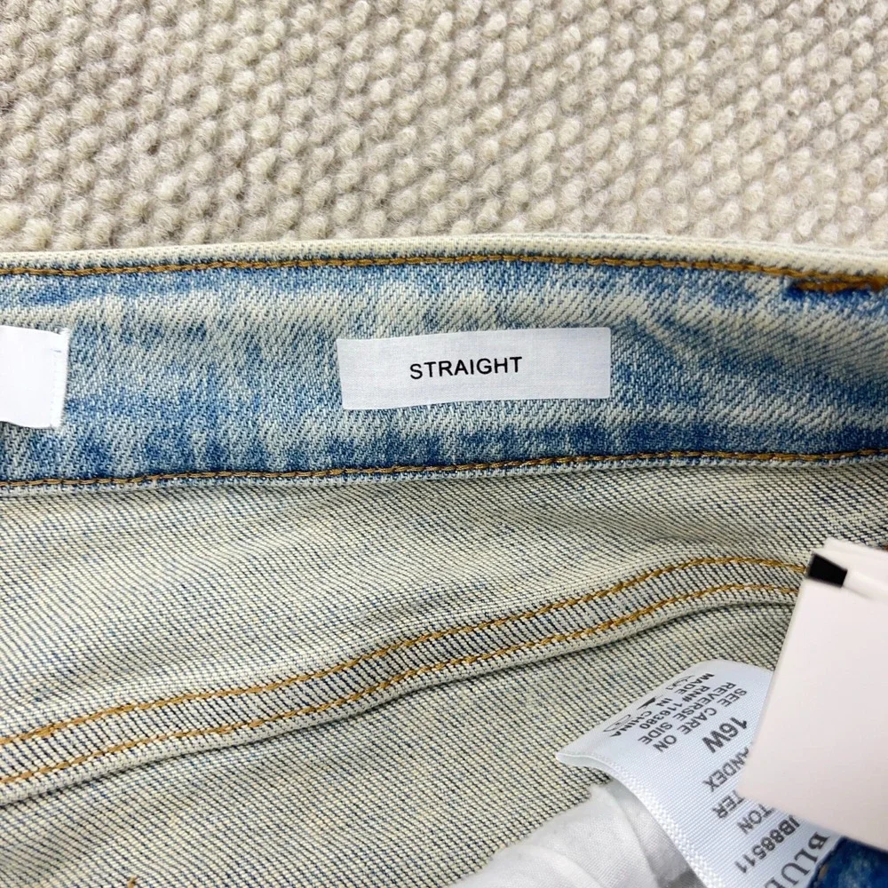 Judy Blue Jeans Women 16W Straight Leg High Waist Light Wash Distressed  Holes - Picture 7 of 16